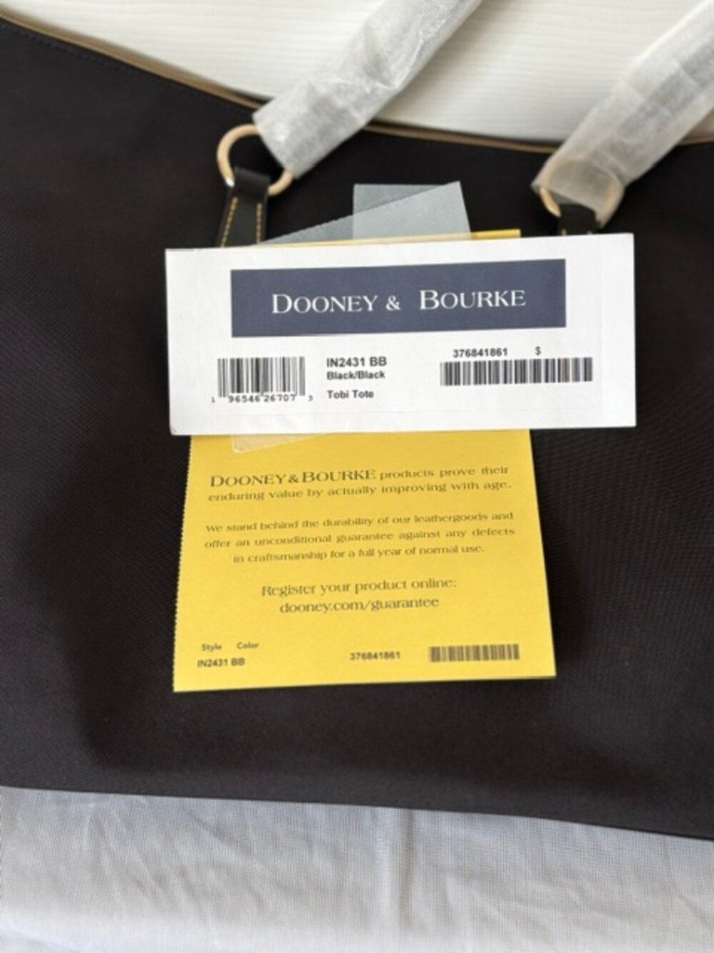 Dooney & Bourke Nylon Tobi Tote Bag Black - Picture 12 of 16